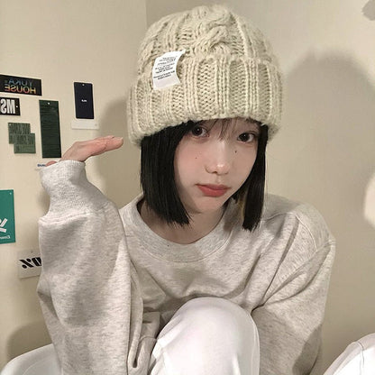 Women’s Loose Fit Wool Beanie – Soft Solid Color Knit Hat for Winter Style - Urban Caps