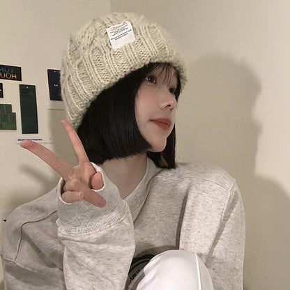 Women’s Loose Fit Wool Beanie – Soft Solid Color Knit Hat for Winter Style - Urban Caps