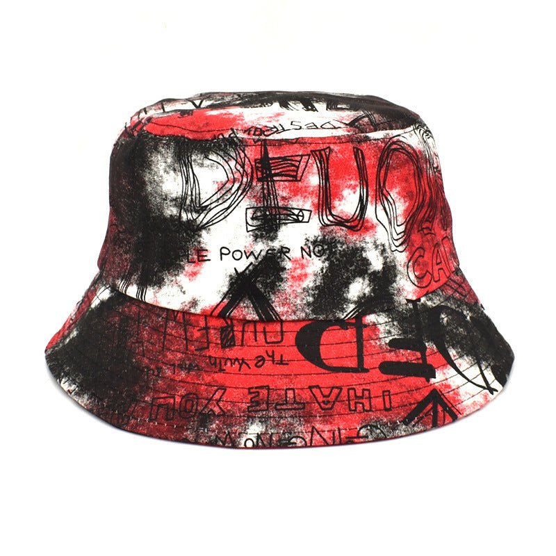 Women's New Graffiti Printing Bucket Hat Men's Summer Outdoor Travel Sun Protection Sun Hat Fashion Trend Bucket Hat - Urban Caps