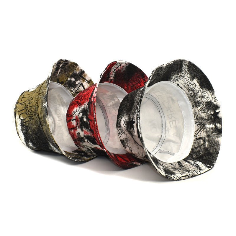 Women's New Graffiti Printing Bucket Hat Men's Summer Outdoor Travel Sun Protection Sun Hat Fashion Trend Bucket Hat - Urban Caps