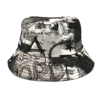 Women's New Graffiti Printing Bucket Hat Men's Summer Outdoor Travel Sun Protection Sun Hat Fashion Trend Bucket Hat - Urban Caps