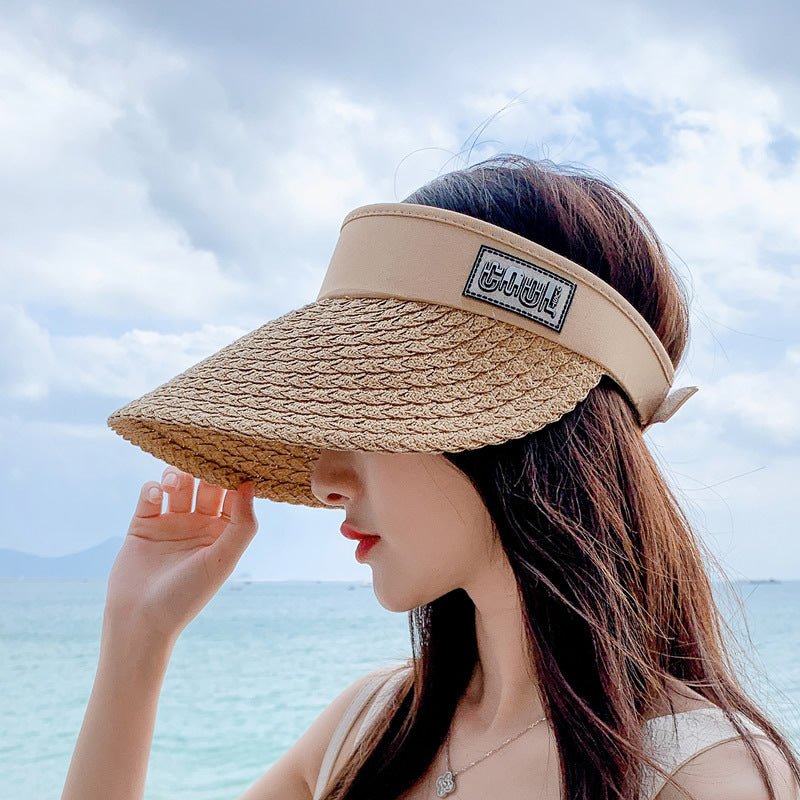 Women's Personalized Korean Style Straw Sun Hat - Urban Caps