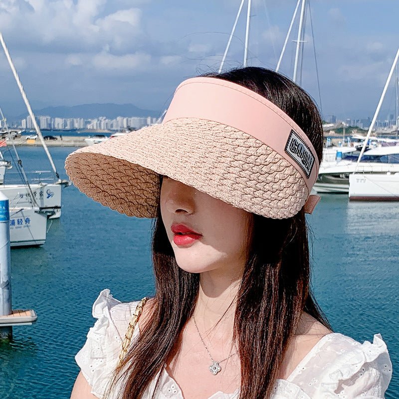 Women's Personalized Korean Style Straw Sun Hat - Urban Caps