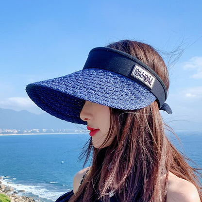 Women's Personalized Korean Style Straw Sun Hat - Urban Caps