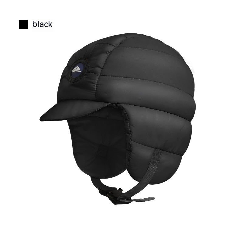 Women's Plush Winter Beanie – Windproof Down Hat with Ear Warmers for Cycling & Outdoor Cold - Urban Caps