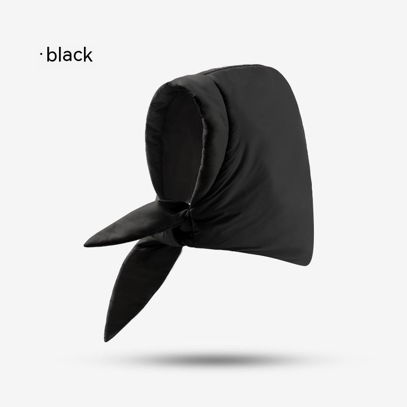 Women's Plush Winter Beanie – Windproof Down Hat with Ear Warmers for Cycling & Outdoor Cold - Urban Caps