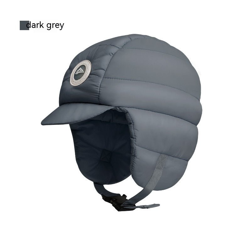 Women's Plush Winter Beanie – Windproof Down Hat with Ear Warmers for Cycling & Outdoor Cold - Urban Caps