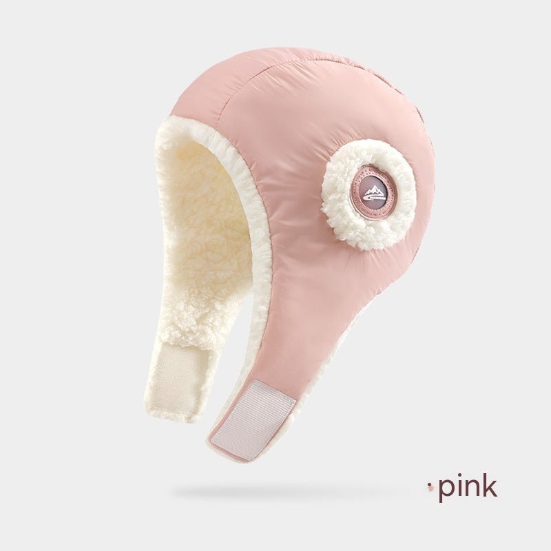 Women's Plush Winter Beanie – Windproof Down Hat with Ear Warmers for Cycling & Outdoor Cold - Urban Caps