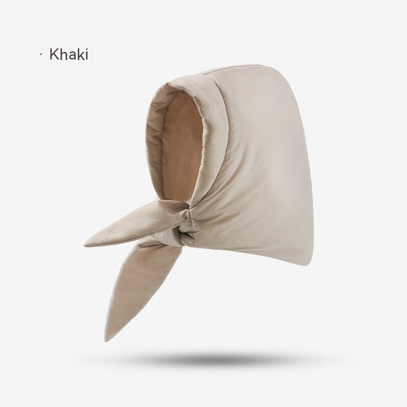 Women's Plush Winter Beanie – Windproof Down Hat with Ear Warmers for Cycling & Outdoor Cold - Urban Caps