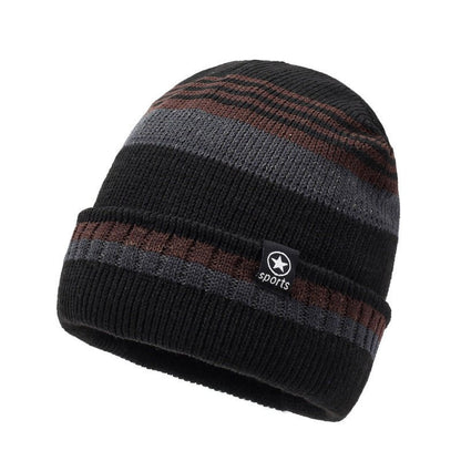 Women’s Striped Fisherman Beanie – Warm Wool Hat with Earflap Design - Urban Caps