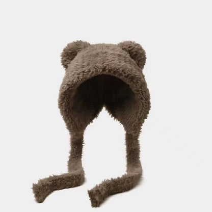 Women’s Winter Beanie with Earflaps – Cute Korean Style Wool Hat - Urban Caps
