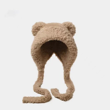 Women’s Winter Beanie with Earflaps – Cute Korean Style Wool Hat - Urban Caps