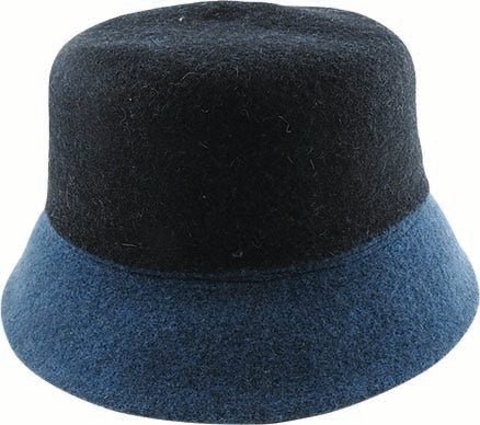 Wool Blend Two - Tone Small Brim Cloche Hat - Urban Caps