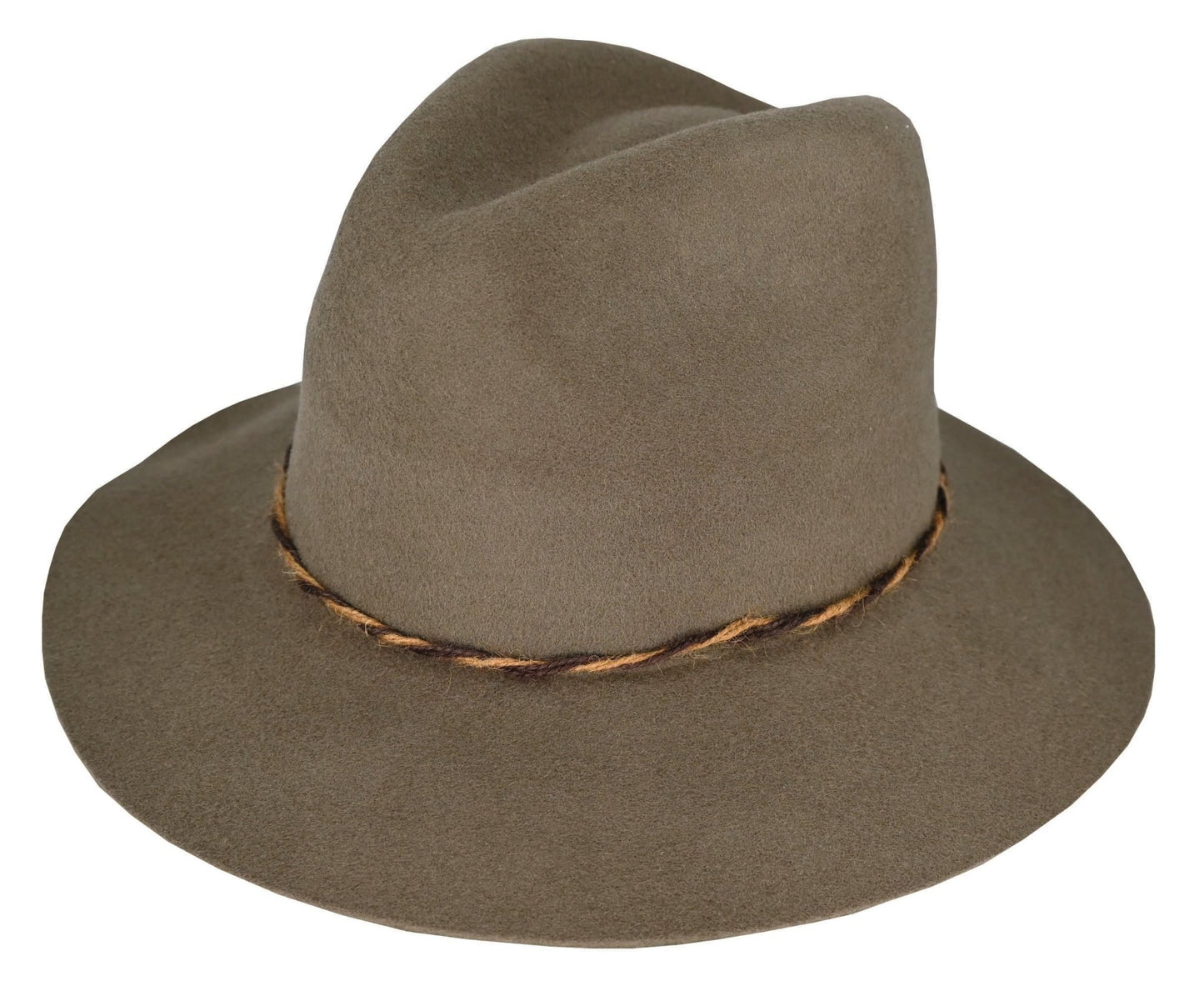 Wool Felt Safari Hat with Jute Twine Trim – Adjustable Fit - Urban Caps