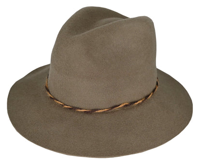 Wool Felt Safari Hat with Jute Twine Trim – Adjustable Fit - Urban Caps