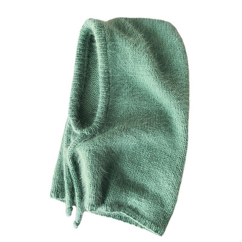 Wool Knit Beanie with Built - In Scarf – Warm Winter Hat with Neck & Face Coverage - Urban Caps