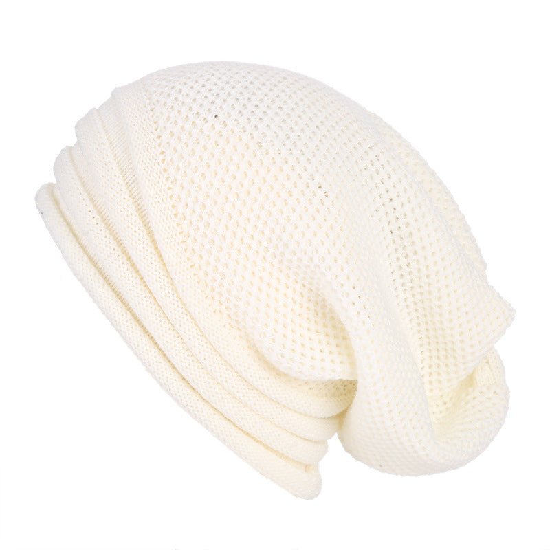 Wool Waffle Knit Beanie – Unisex Slouchy Winter Hat with Foldover Cuff - Urban Caps