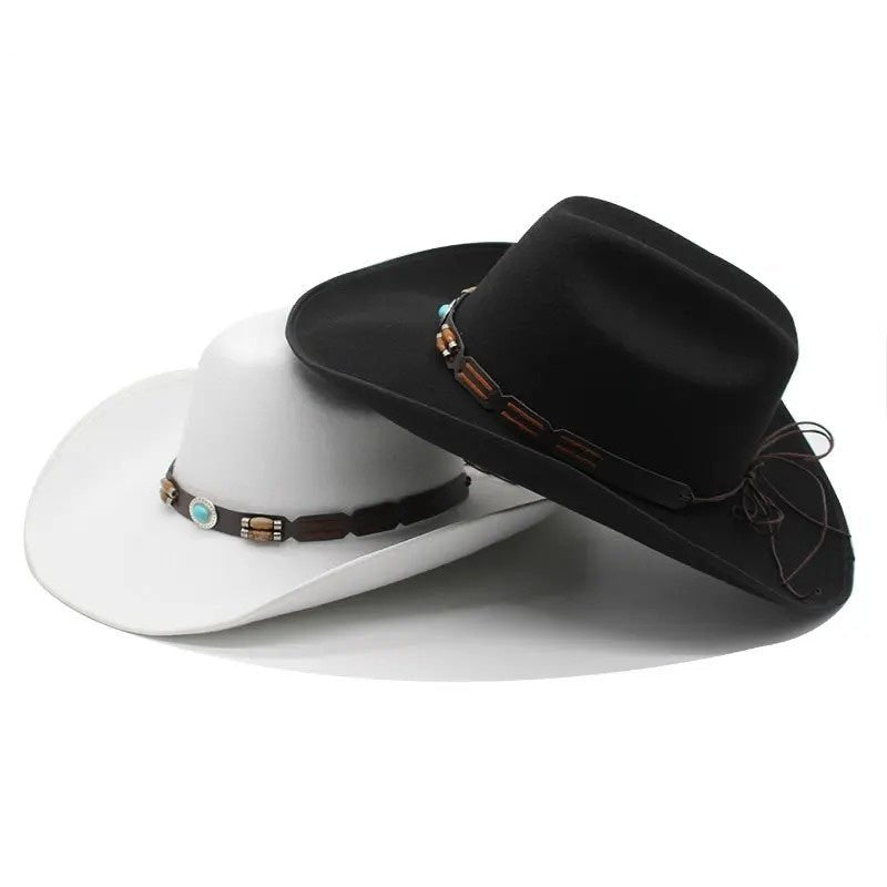 Woolen Hat, Turquoise Belt, Western Denim - Urban Caps