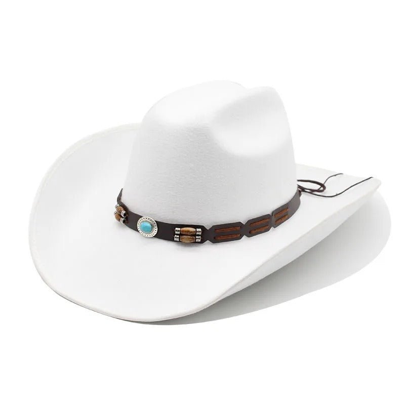Woolen Hat, Turquoise Belt, Western Denim - Urban Caps
