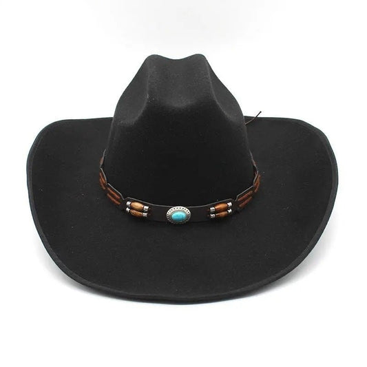 Woolen Hat, Turquoise Belt, Western Denim - Urban Caps