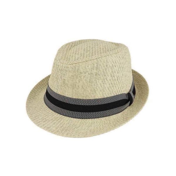 YORK – Matt Toyo Trilby Hat with Herringbone Ribbon Band - Urban Caps