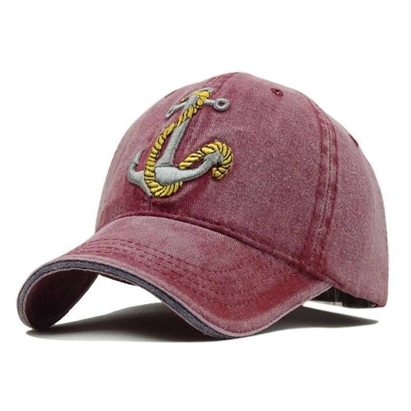 Anchor Embroidered Baseball Cap - Urban Caps