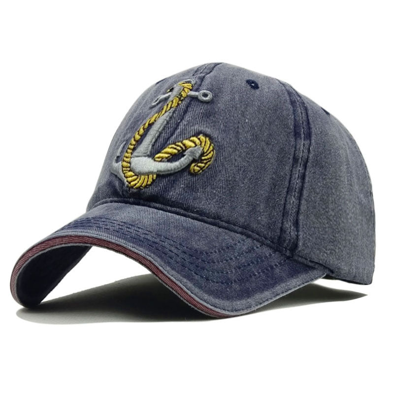 Anchor Embroidered Baseball Cap - Urban Caps