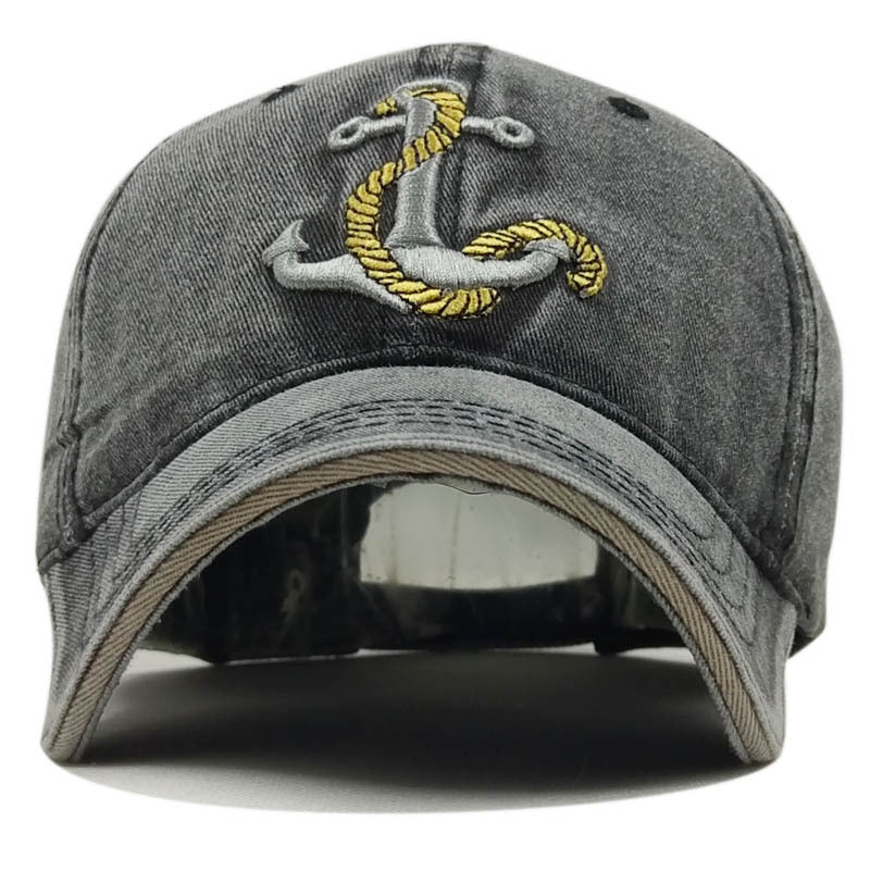 Anchor Embroidered Baseball Cap - Urban Caps