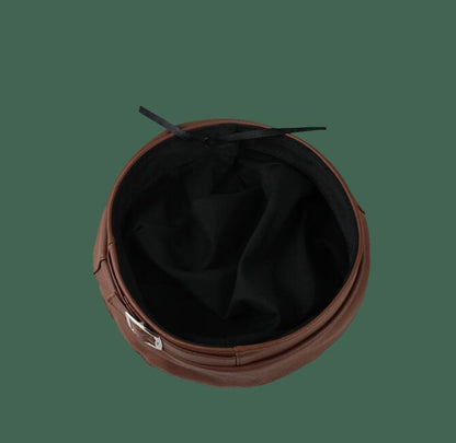 Autumn Popular Soft Leather Textured Beret Flat Cap - Urban Caps