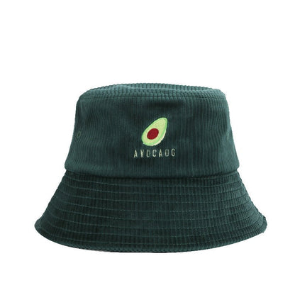 Avocado Embroidered Corduroy Cap Bucket Hat - Urban Caps