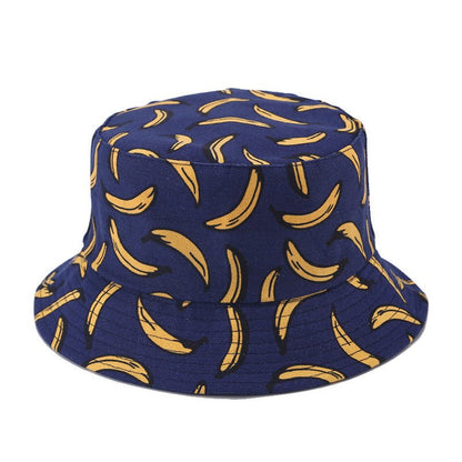 Banana Print with Fisherman's Cap Bowler Hat - Urban Caps