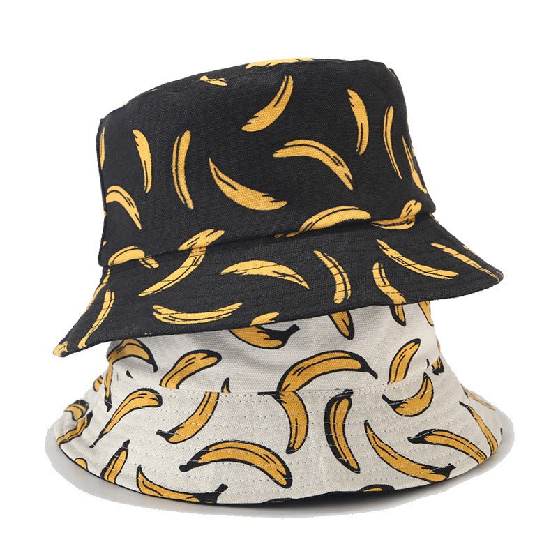 Banana Print with Fisherman's Cap Bowler Hat - Urban Caps