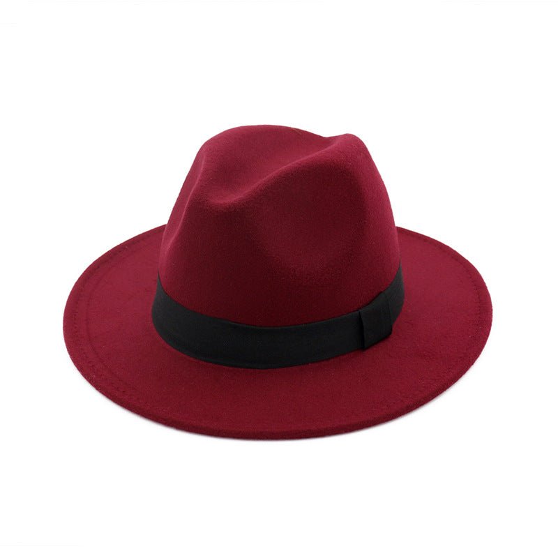 Black Top Ha Jazz Hat Woolen Hat Fedoras Hat - Urban Caps