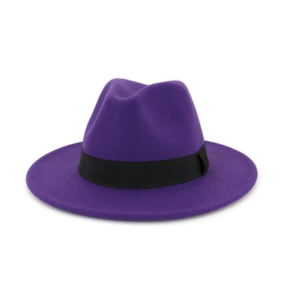 Black Top Ha Jazz Hat Woolen Hat Fedoras Hat - Urban Caps