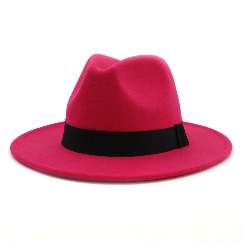 Black Top Ha Jazz Hat Woolen Hat Fedoras Hat - Urban Caps