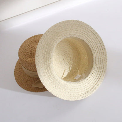 Bow Big Brim Straw Bucket Hat - Urban Caps