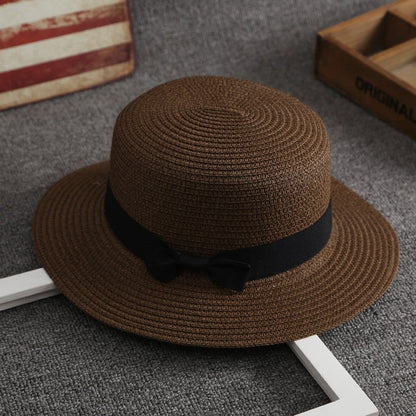 Bowknot Furry Sun Hat Travel Hat - Urban Caps