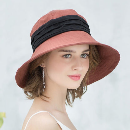 Contrasting Color Literary Hat Travel Hat - Urban Caps