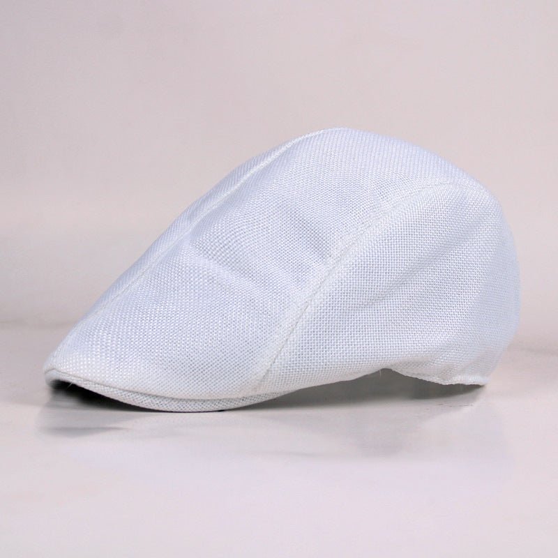 Cotton Linen Beret Spring And Autumn Men's Breathable Cap Forward Cap Flat Cap - Urban Caps