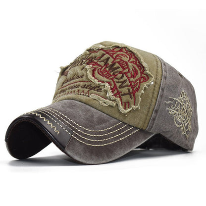 Distressed Cotton Washed Visor Cap - Urban Caps