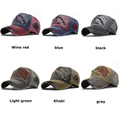 Distressed Cotton Washed Visor Cap - Urban Caps