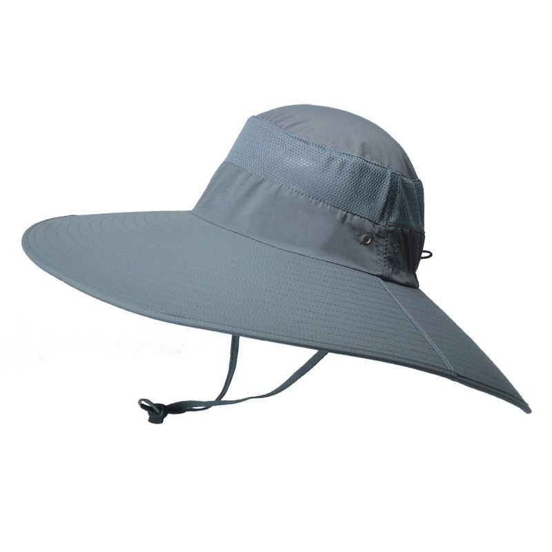 Enlarged Brim Men's Fisherman Hat Waterproof Outdoor Sun Hat Sunscreen Mountaineering Fedoras Hat - Urban Caps