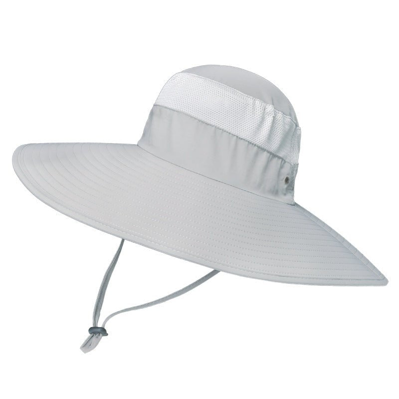 Enlarged Brim Men's Fisherman Hat Waterproof Outdoor Sun Hat Sunscreen Mountaineering Fedoras Hat - Urban Caps