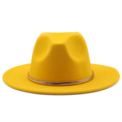 Fashion Autumn And Winter Woolen Top Hat Jazz Fedoras Hat - Urban Caps