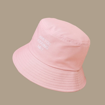 Fashion Casual Embroidered Letter Bowler Hat - Urban Caps