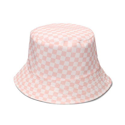 Fashion Personality Black And White Checkerboard Plaid Fisherman Hat Fedoras Hat - Urban Caps