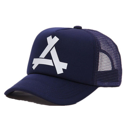Flat Along The Letters Weave Dome Baseball Cap Mesh Breathable Flat Cap - Urban Caps