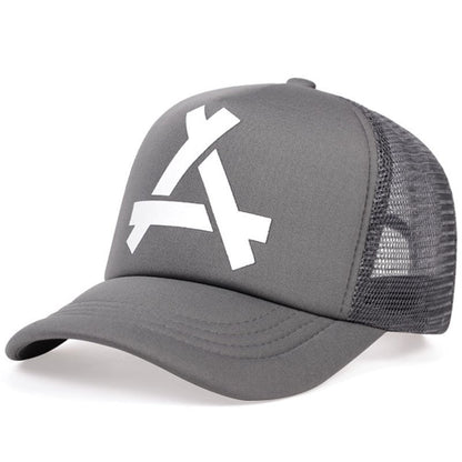 Flat Along The Letters Weave Dome Baseball Cap Mesh Breathable Flat Cap - Urban Caps