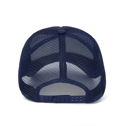 Flat Along The Letters Weave Dome Baseball Cap Mesh Breathable Flat Cap - Urban Caps