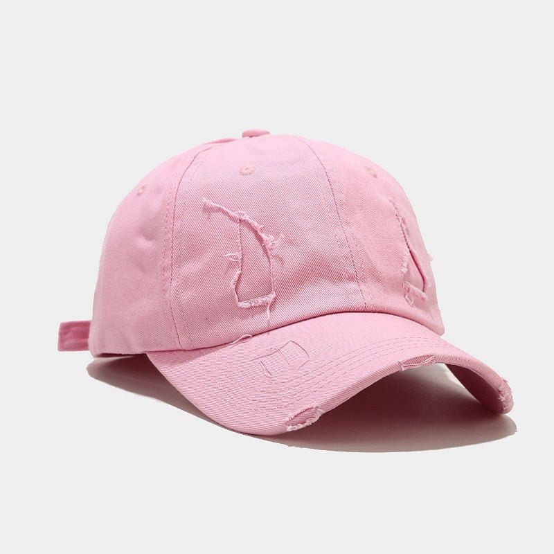 Frayed Washed Baseball Cap - Urban Caps